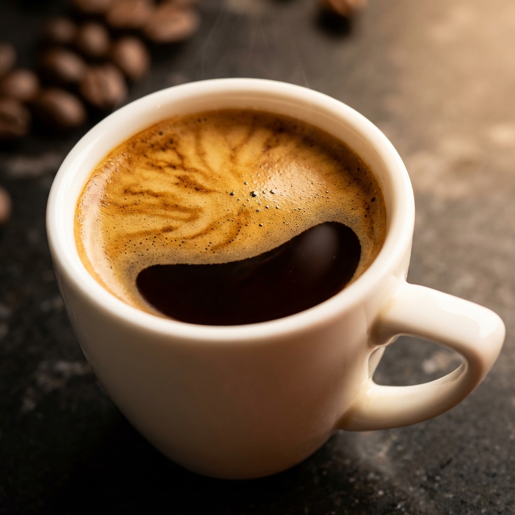 Customers laughing and chatting around a wooden table in a busy, friendly coffee shop.